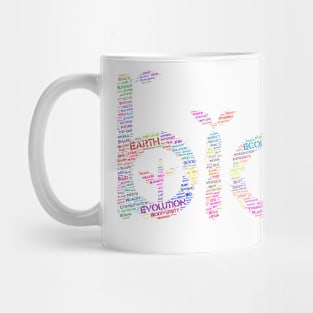 Bio Biodiversity Concept Silhouette Shape Text Word Cloud Mug